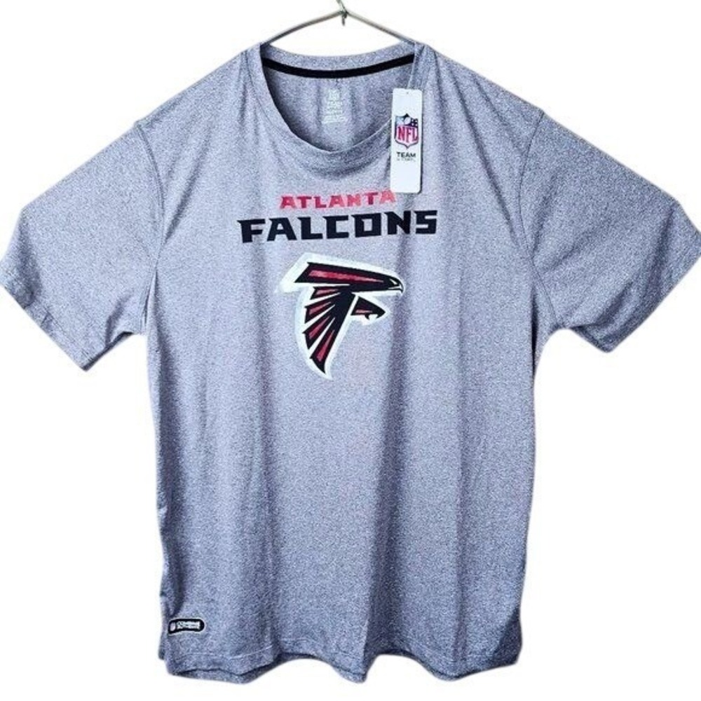 NFL Team Apparel Atlanta Falcons Grey Heather Performance T-Shirt Men's XL‎ NWT